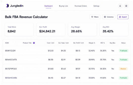 Bulk FBA Revenue Calculator